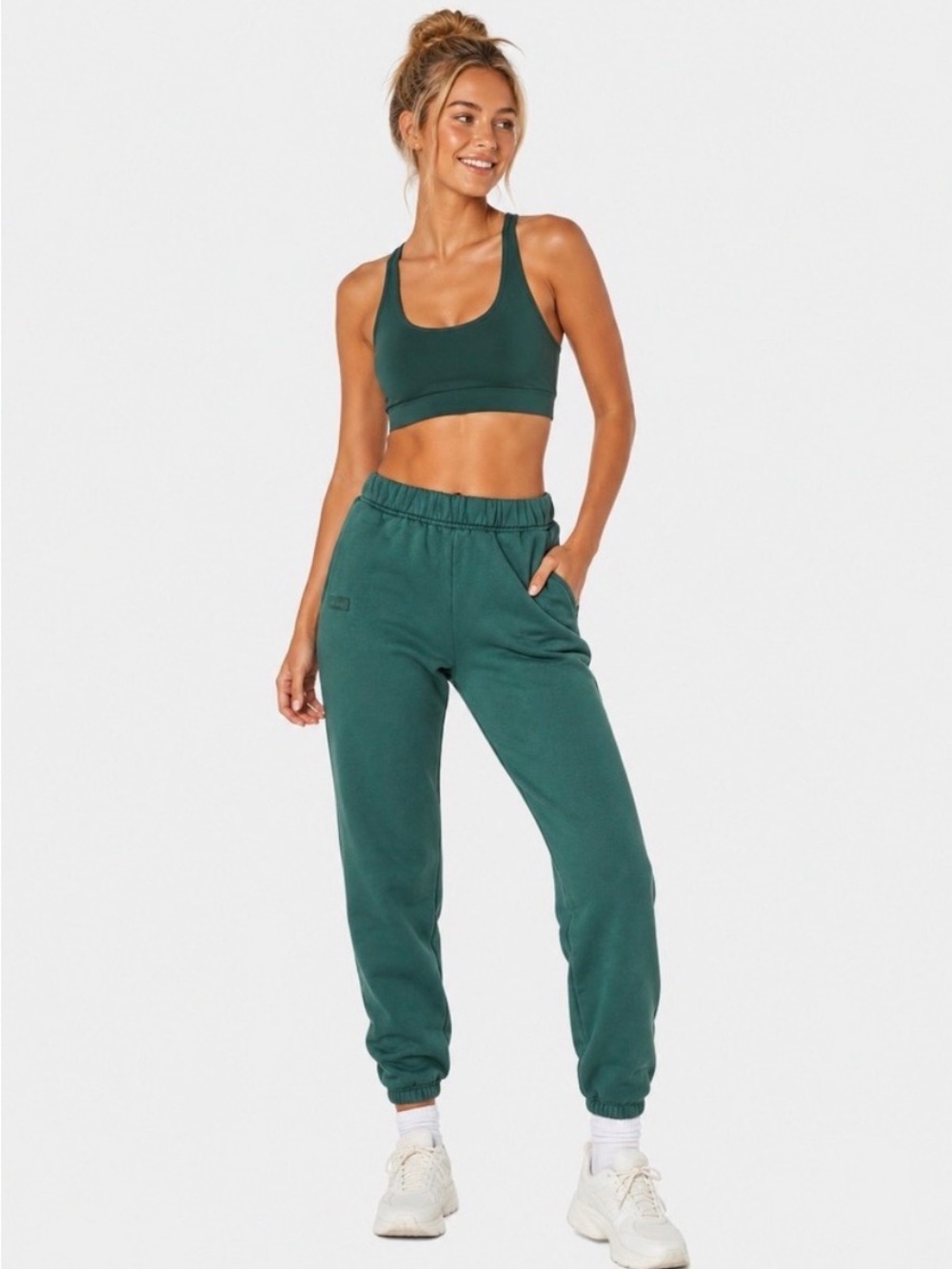 SET ACTIVE Green 100% Cotton Heavy Fleece Jogger Sweatpants S Made in USA